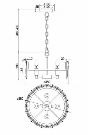 Подвесной светильник Maytoni Puntes MOD043PL-04CH в Нытве - nytva.mebel24.online | фото 4
