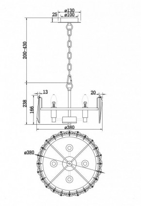 Подвесной светильник Maytoni Puntes MOD043PL-04G в Нытве - nytva.mebel24.online | фото 4