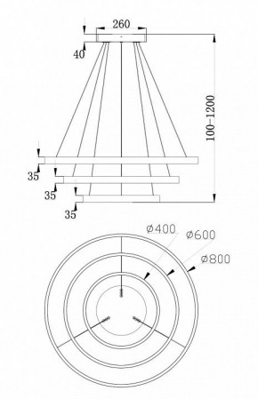Подвесной светильник Maytoni Rim MOD058PL-L100W4K в Нытве - nytva.mebel24.online | фото 6