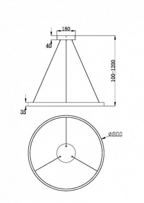 Подвесной светильник Maytoni Rim MOD058PL-L42BSK в Нытве - nytva.mebel24.online | фото 2