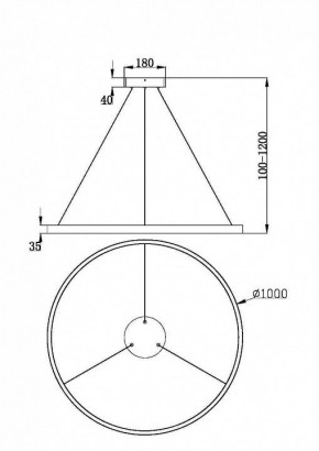 Подвесной светильник Maytoni Rim MOD058PL-L54BSK в Нытве - nytva.mebel24.online | фото 3