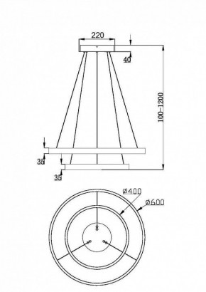 Подвесной светильник Maytoni Rim MOD058PL-L55BSK в Нытве - nytva.mebel24.online | фото 4