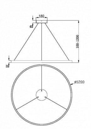 Подвесной светильник Maytoni Rim MOD058PL-L65W3K в Нытве - nytva.mebel24.online | фото 2