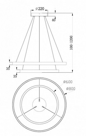 Подвесной светильник Maytoni Rim MOD058PL-L74W4K в Нытве - nytva.mebel24.online | фото 6