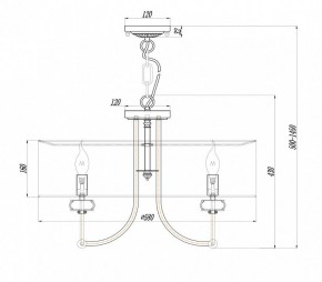 Подвесной светильник Maytoni Roma ARM006PL-06G в Нытве - nytva.mebel24.online | фото 3