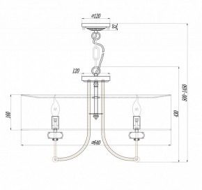Подвесной светильник Maytoni Roma ARM006PL-08G в Нытве - nytva.mebel24.online | фото 4