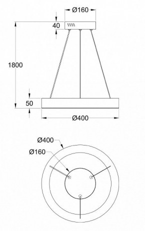 Подвесной светильник Maytoni Saturno MOD415PL-L36BS4K в Нытве - nytva.mebel24.online | фото 4