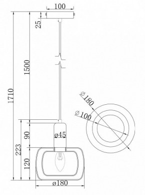 Подвесной светильник Maytoni Vision MOD411PL-01G в Нытве - nytva.mebel24.online | фото 7