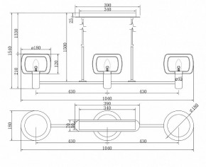 Подвесной светильник Maytoni Vision MOD411PL-03G в Нытве - nytva.mebel24.online | фото 6
