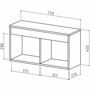 Полка комбинированная Эстри-5 в Нытве - nytva.mebel24.online | фото 2