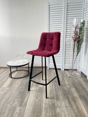 Полубарный стул CHILLI-QB SQUARE винный #16, велюр / черный каркас (H=66cm) М-City в Нытве - nytva.mebel24.online | фото 4