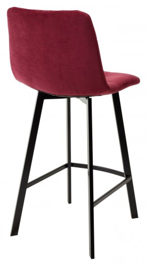 Полубарный стул CHILLI-QB SQUARE винный #16, велюр / черный каркас (H=66cm) М-City в Нытве - nytva.mebel24.online | фото 6