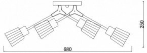 Потолочная люстра Escada Felicia 1137/6P в Нытве - nytva.mebel24.online | фото 3