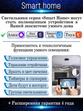 Потолочная люстра Natali Kovaltseva Smart home LED LAMPS 81216 в Нытве - nytva.mebel24.online | фото 6