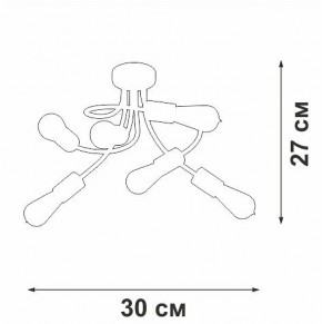 Потолочная люстра Vitaluce V3928 V3928-1/6PL в Нытве - nytva.mebel24.online | фото 4