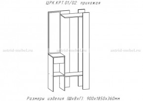 КРИТ-1 Прихожая (Делано светлый) в Нытве - nytva.mebel24.online | фото 2