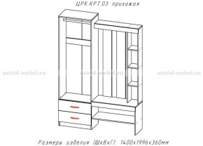 КРИТ-3 Прихожая (Анкор темный/Анкор белый) в Нытве - nytva.mebel24.online | фото 2