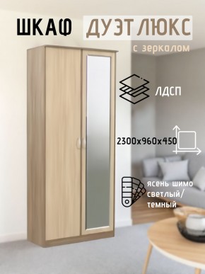 Шкаф 2-х створчатый Дуэт Люкс с зеркалом в Нытве - nytva.mebel24.online | фото 4
