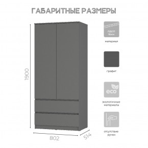 Шкаф 2-х створчатый Симпл ШК-03 (графит) в Нытве - nytva.mebel24.online | фото 6