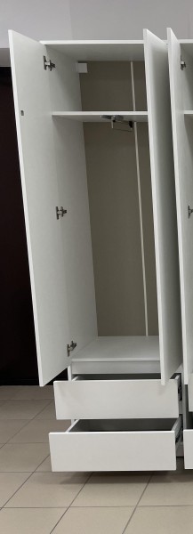 Шкаф 2-ств. с 2 ящиками и вешалкой "Бьянко" в Нытве - nytva.mebel24.online | фото 2