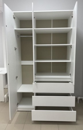 Шкаф 3-ств. с 3 ящиками "Бьянко" в Нытве - nytva.mebel24.online | фото 2