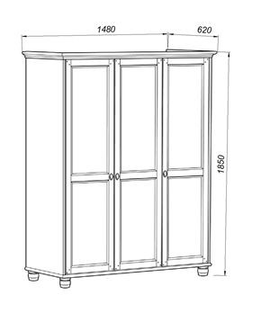 Шкаф 30 Вествик трёхдверный, массив сосны, цвет белый в Нытве - nytva.mebel24.online | фото 2