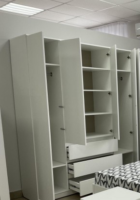 Шкаф 4-ств. с 3 ящиками "Бьянко" в Нытве - nytva.mebel24.online | фото 2