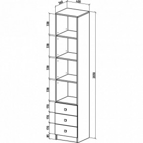 Шкаф для белья Бостон-3 в Нытве - nytva.mebel24.online | фото 3