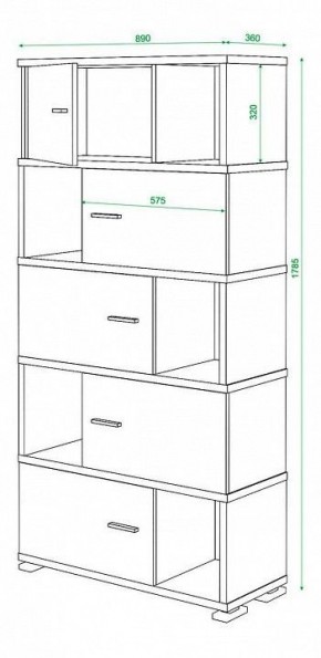 Шкаф комбинированный Домино СБ-30/5 в Нытве - nytva.mebel24.online | фото 2