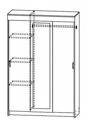 Шкаф-купе Бассо 1300 (Венге/Дуб белфорд) в Нытве - nytva.mebel24.online | фото 2