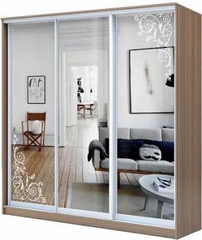 Шкаф-купе ХИТ 23-20/2-656 ОРНАМЕНТ в Нытве - nytva.mebel24.online | фото