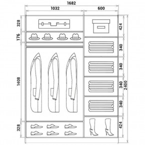 Шкаф-купе ХИТ 24-17-88 (620) в Нытве - nytva.mebel24.online | фото 3