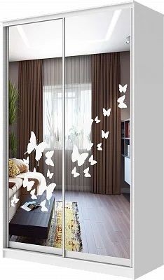 Шкаф-купе ХИТ 24-4-17-66 БАБОЧКИ в Нытве - nytva.mebel24.online | фото