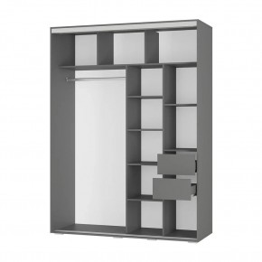 Шкаф-купе Крафт-6 1.6 м ШКК-06 (графит) в Нытве - nytva.mebel24.online | фото 2