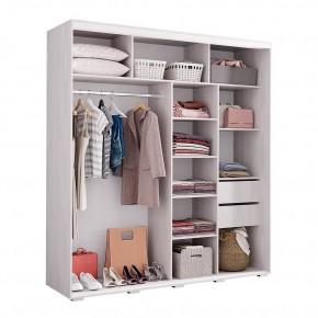 Шкаф-купе Крафт-6 1.6 м ШКК-06 (ясень белый) в Нытве - nytva.mebel24.online | фото 2