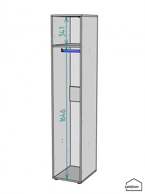 Шкаф Linnea MHR-1 2050х400х510 (Белый-М 11.1.2) в Нытве - nytva.mebel24.online | фото 3