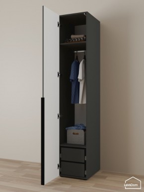 Шкаф Linnea MHR-1-3 2050х400х510 (Графит-М 11.1.25) в Нытве - nytva.mebel24.online | фото 5