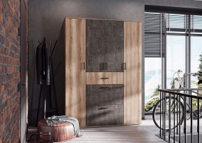 Шкаф Нельсон ШК-03 (Шкаф Дуб каньон/Железный камень) в Нытве - nytva.mebel24.online | фото