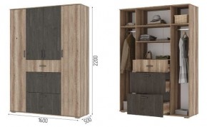 Шкаф Нельсон ШК03 Дуб каньон/железный камень в Нытве - nytva.mebel24.online | фото 2