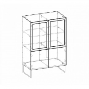 Шкаф низкий (2 стеклодвери) Марсель в Нытве - nytva.mebel24.online | фото 4