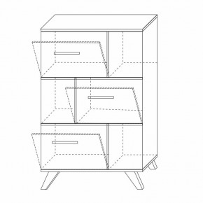 Шкаф низкий с нишами Вега Скандинавия в Нытве - nytva.mebel24.online | фото 8