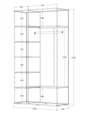Шкаф Норден 1200 (Белый текстурный) в Нытве - nytva.mebel24.online | фото 3
