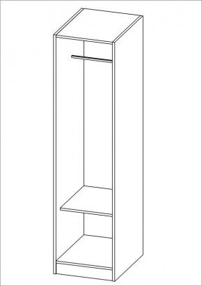 Шкаф ОРИОН однодверный, цвет Дуб Венге в Нытве - nytva.mebel24.online | фото 2