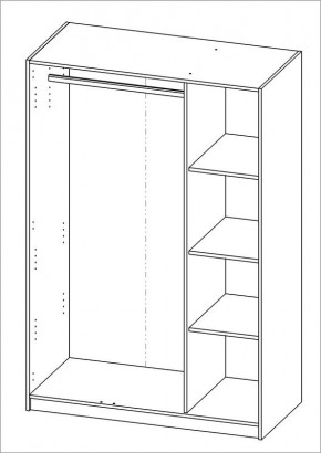 Шкаф ОРИОН трехдверный, цвет Дуб Венге в Нытве - nytva.mebel24.online | фото 3
