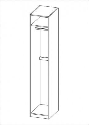 Шкаф ПЕГАС однодверный с рамочным фасадом, цвет Дуб Венге в Нытве - nytva.mebel24.online | фото 3