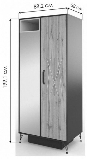 Шкаф платяной Нобира в Нытве - nytva.mebel24.online | фото 2