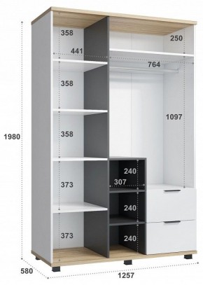 Шкаф платяной СкайЛайт СЛ-03К в Нытве - nytva.mebel24.online | фото 5