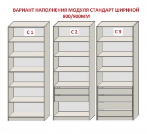 Шкаф распашной серия «ЗЕВС» (PL3/С1/PL2) Серый камень/Небраска натуральный в Нытве - nytva.mebel24.online | фото 6