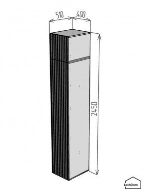 Шкаф с антресолью Linnea MHR-1A-2 2450х400х510 (Белый-М 11.1.2) в Нытве - nytva.mebel24.online | фото 2