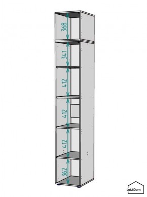 Шкаф с антресолью Linnea MHR-1A-2 2450х400х510 (Белый-М 11.1.2) в Нытве - nytva.mebel24.online | фото 3